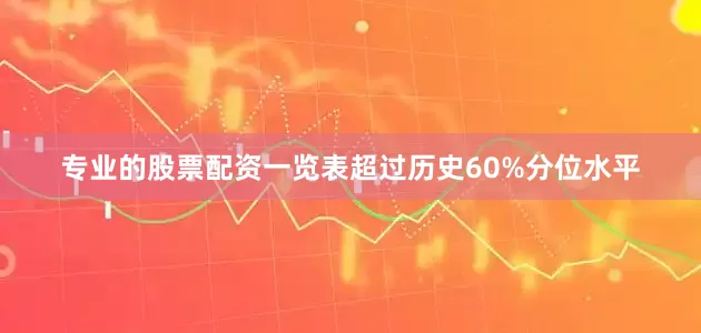 专业的股票配资一览表超过历史60%分位水平